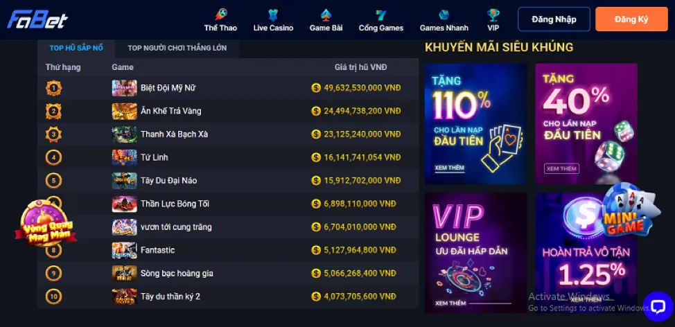 Tổng quan các ưu đãi độc quyền tại bet89 casino